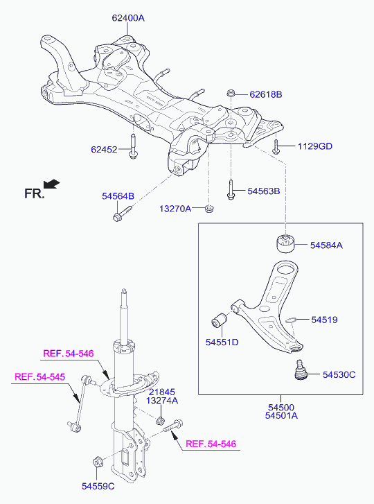 Hyundai 54500-B9000 - Track Control Arm onlydrive.pro