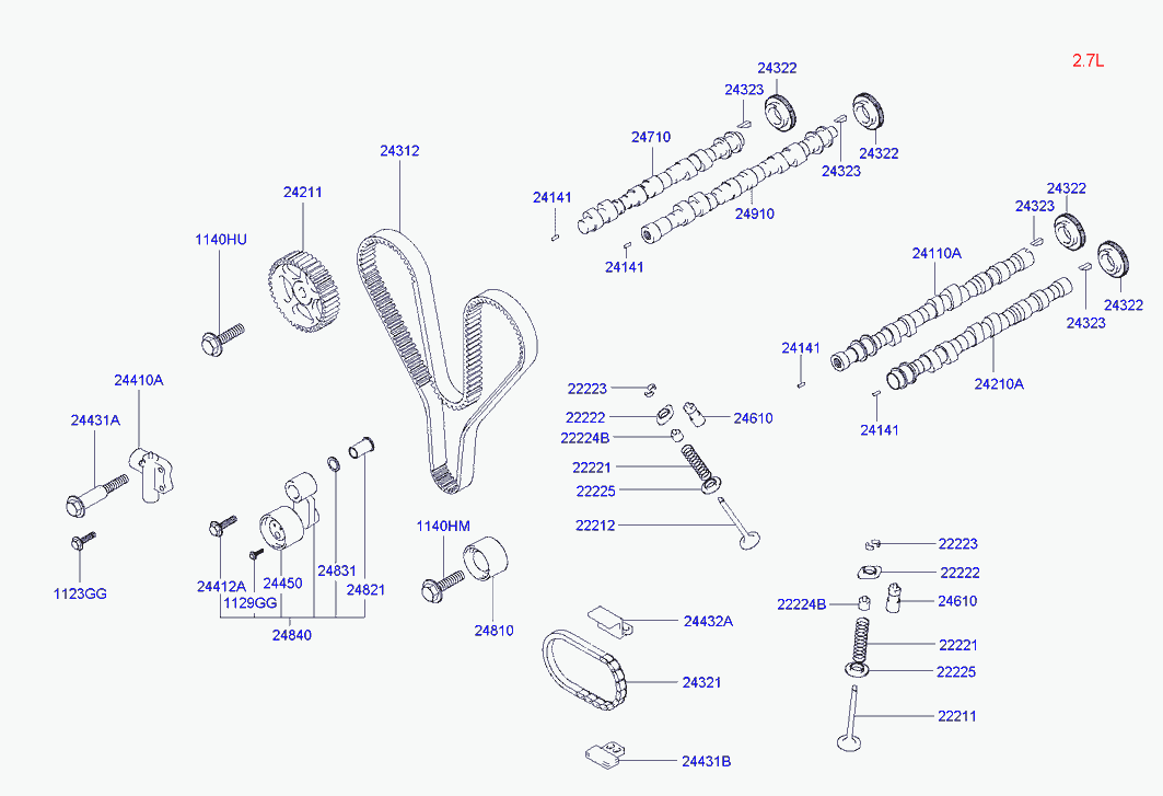 KIA 24410-38001 - Tensioner Lever, timing belt onlydrive.pro