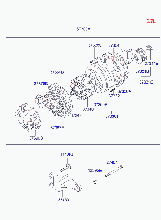 Hyundai 37300-38400 - Alternator onlydrive.pro