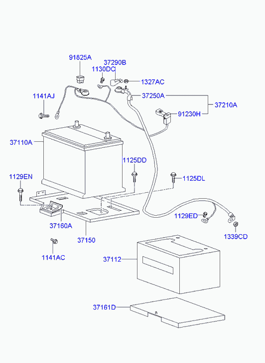 Hyundai 371101C200 - Käivitusaku onlydrive.pro