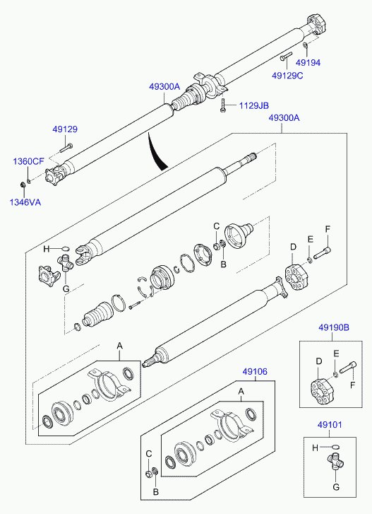 Hyundai 49598-2E000 - Universal Joint onlydrive.pro