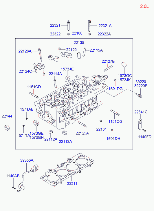 KIA 22144-39001 - Võlli rõngastihend, Nukkvõll onlydrive.pro