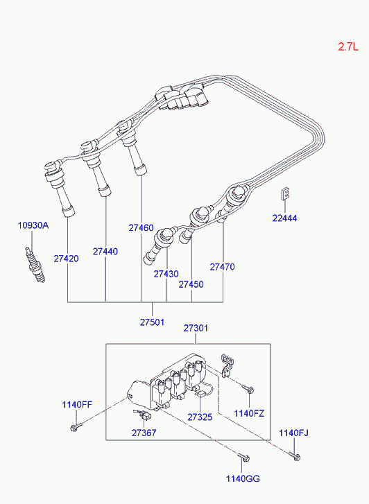 Hyundai 27410-23700 - Spark Plug onlydrive.pro