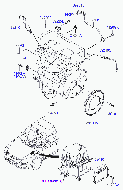 Hyundai 39210-23800 - Oxygen, Lambda Sensor onlydrive.pro