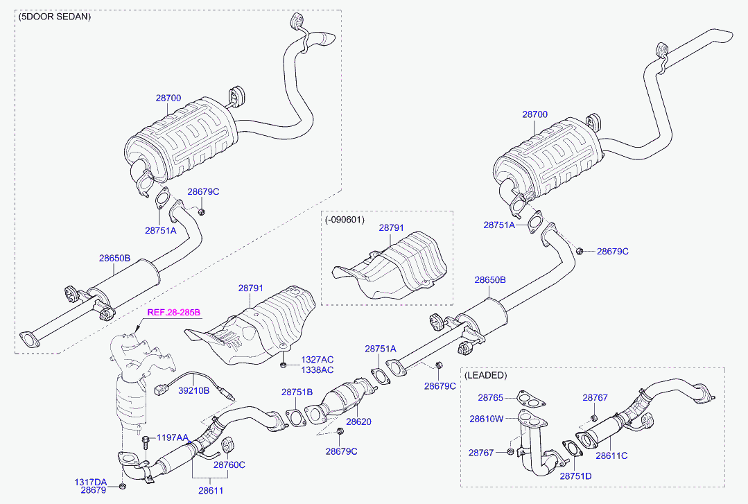 KIA 39210-23950 - Muffler & exhaust pipe: 1 pcs. onlydrive.pro