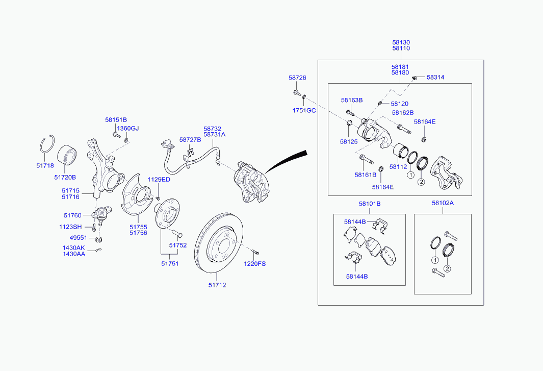 KIA 517122L000 - Brake Disc onlydrive.pro