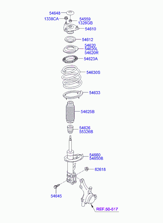 KIA 54610-2H300 - Опора стойки амортизатора, подушка onlydrive.pro