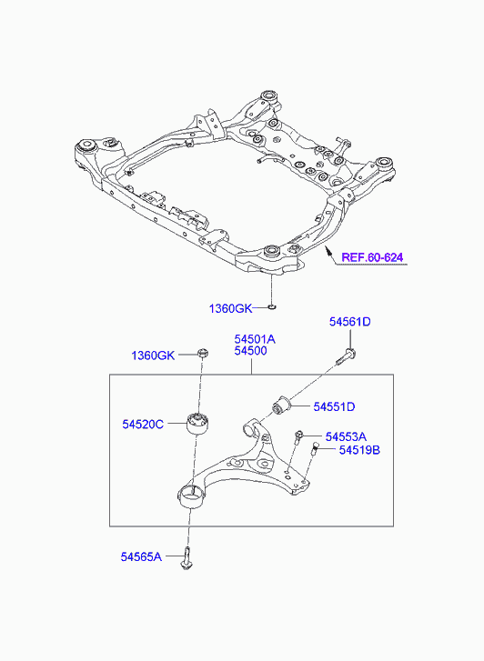 Hyundai 54584-2H000 - Bush of Control / Trailing Arm onlydrive.pro