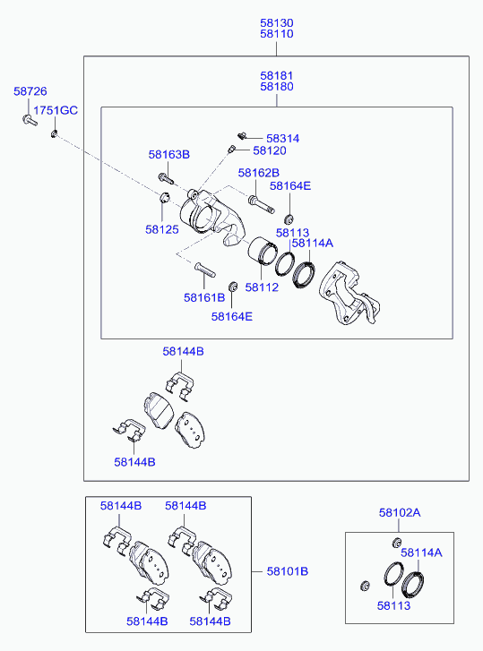 KIA 58101-2LA00 - Brake Pad Set, disc brake onlydrive.pro