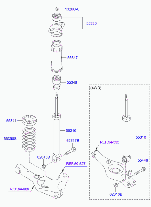 Hyundai 55348-3M000 - Puhver, vedrustus onlydrive.pro