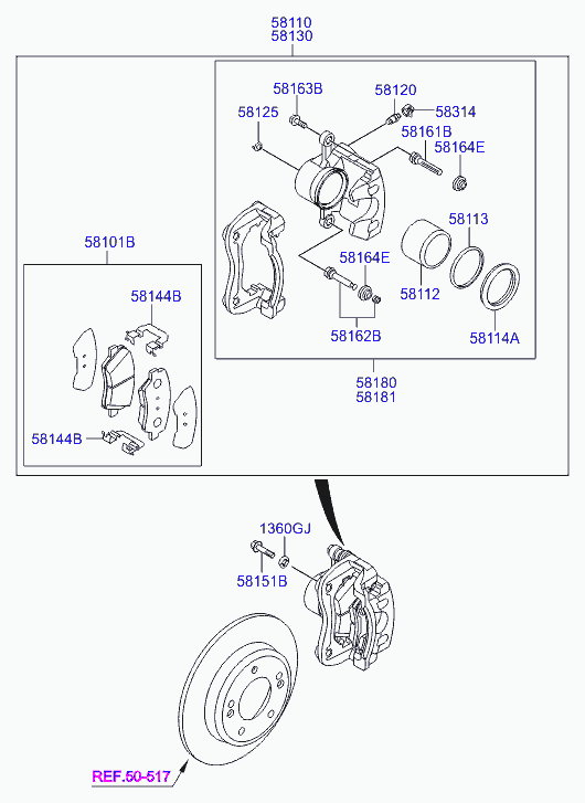 KIA 58130-A6010 - Brake Caliper onlydrive.pro