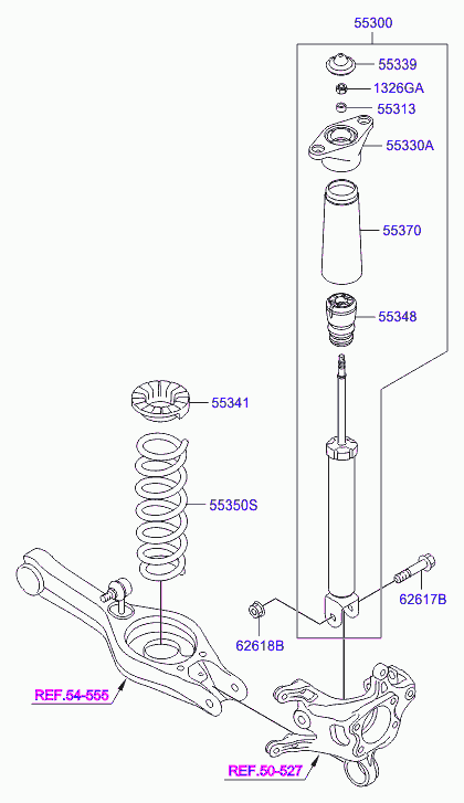 Hyundai 55300-A6410 - Shock Absorber onlydrive.pro