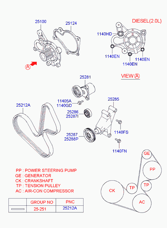 KIA 25287-37101 - Ролик, поликлиновый ремень onlydrive.pro