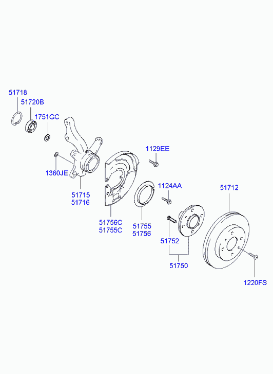 Hyundai 51712-26100 - Brake Disc onlydrive.pro