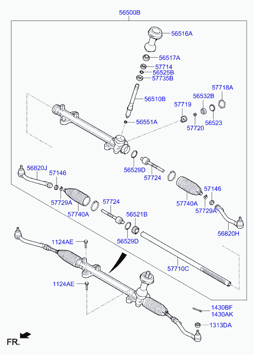 Hyundai 57740-2W000 - Power steering gearbox: 2 pcs. onlydrive.pro