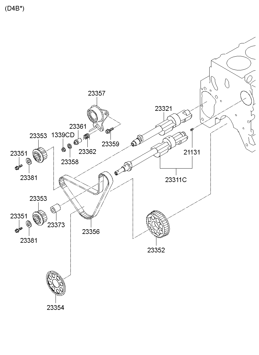 KIA 23357-42030 - Įtempiklio skriemulys, paskirstymo diržas onlydrive.pro