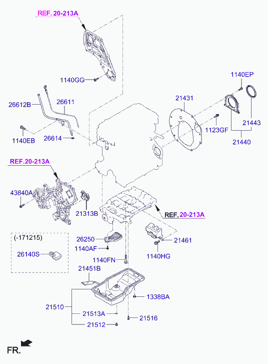 Hyundai 214434A800 - Seal - oil rear onlydrive.pro