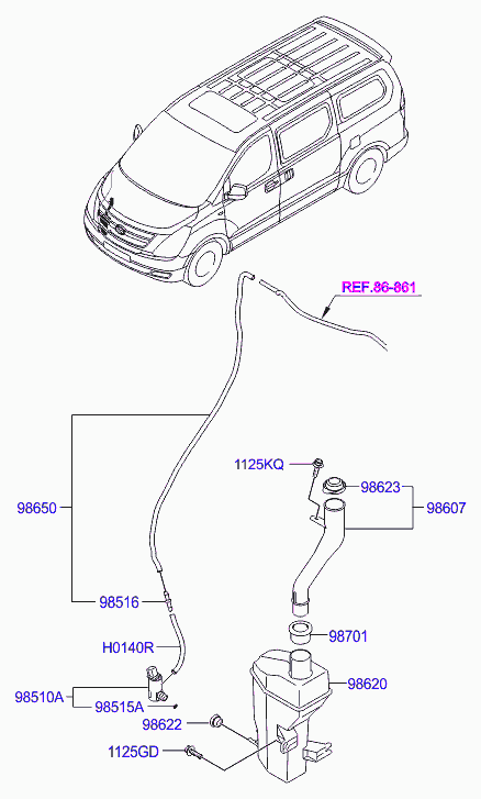 KIA 98510-2M500 - Water Pump, window cleaning onlydrive.pro