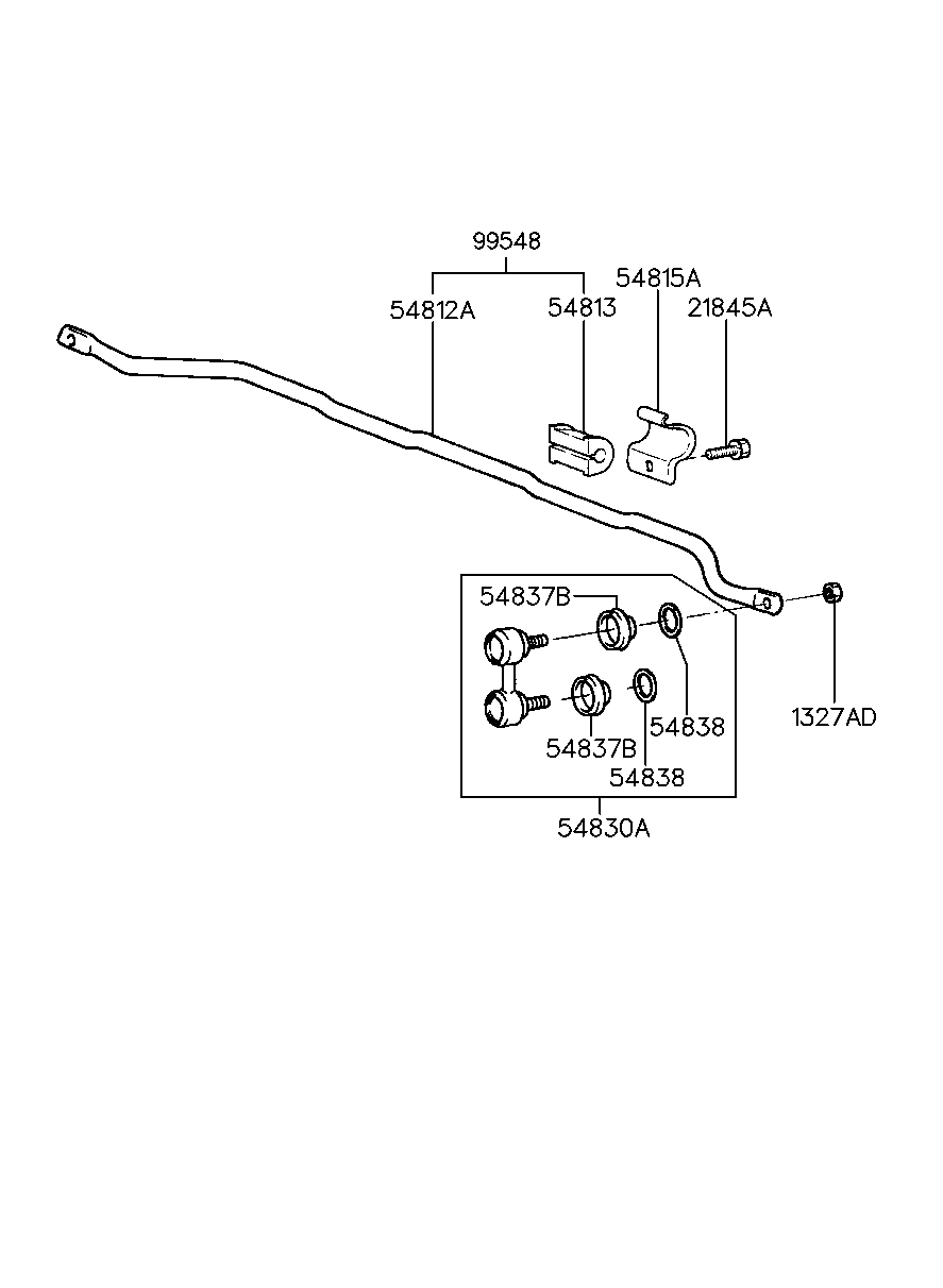 Hyundai 54830-34000 - Тяга / стойка, стабилизатор onlydrive.pro