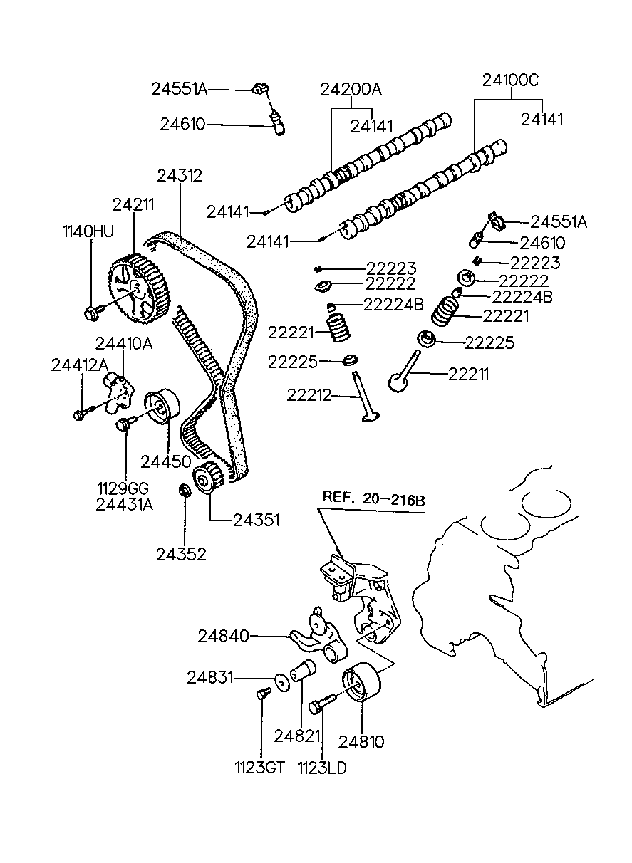 KIA 24410-33190 - Kiristinvarsi, hammashihna onlydrive.pro