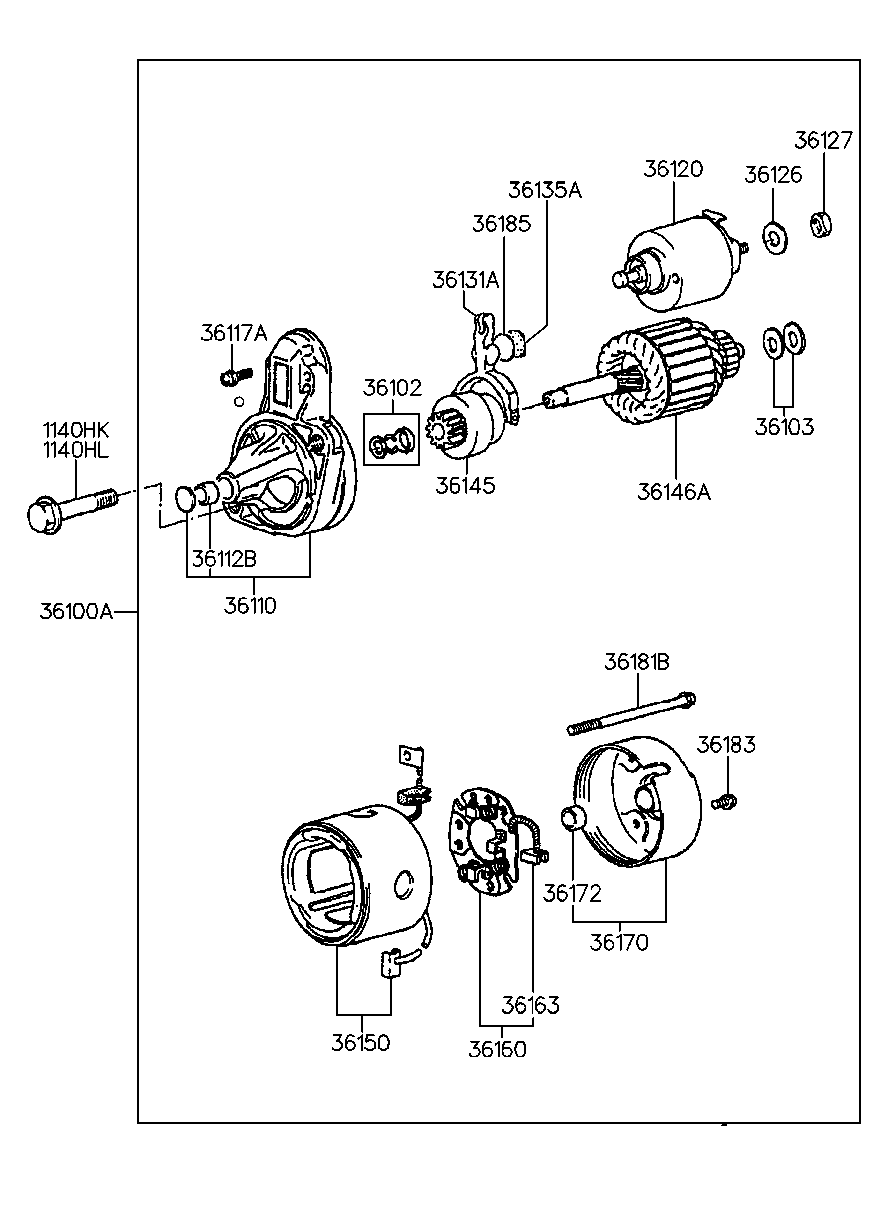 Hyundai 36100-21740 - Starter onlydrive.pro