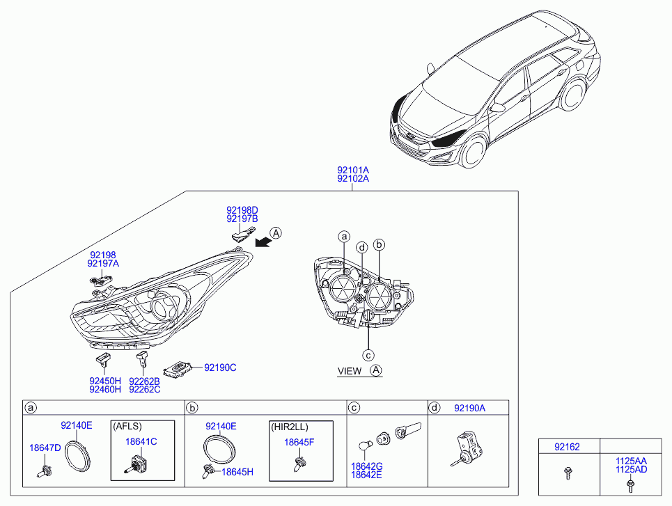 Hyundai 18647-55007-L - Headlamp: 4 pcs. onlydrive.pro