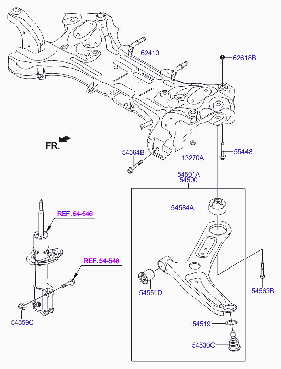 Hyundai 54584 C8000 - Bush of Control / Trailing Arm onlydrive.pro