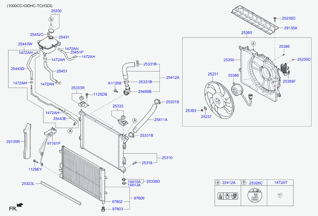 Hyundai 25330-B1000 - Engine cooling system: 1 pcs. onlydrive.pro