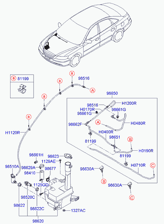 KIA 98510-3L000 - Water Pump, window cleaning onlydrive.pro