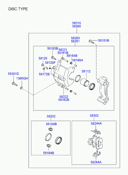 Hyundai 58244H1000 - Accessory Kit for disc brake Pads onlydrive.pro