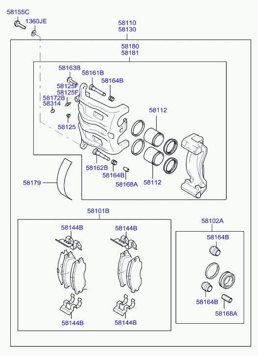 Hyundai 58101-H1A10 - Brake Pad Set, disc brake onlydrive.pro