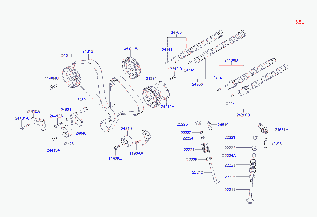 KIA 0K88R-12-205 - Timing Belt onlydrive.pro