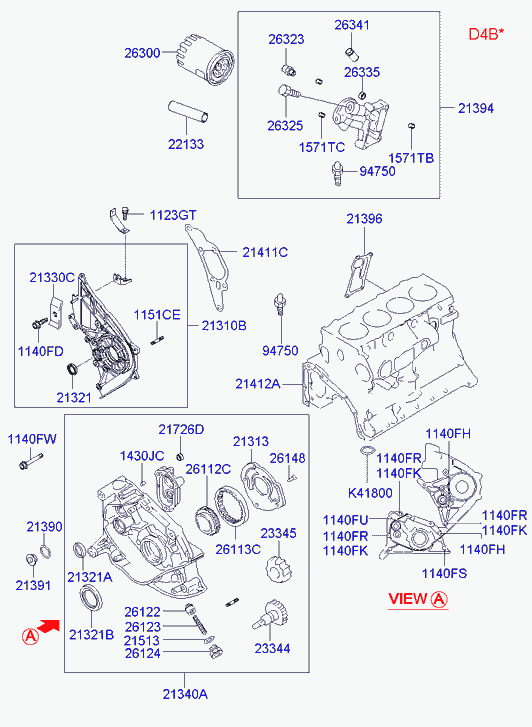 KIA 0K551-10602 - Shaft Seal, crankshaft onlydrive.pro