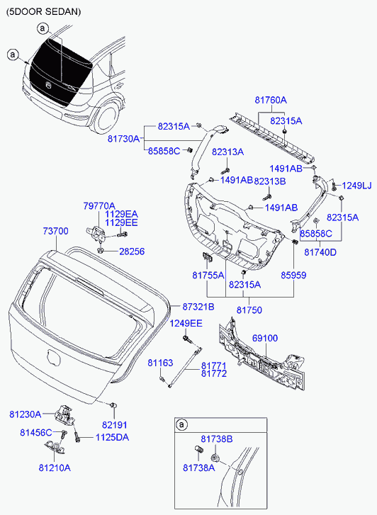 Hyundai 817712R200 - Gas Spring, boot, cargo area onlydrive.pro