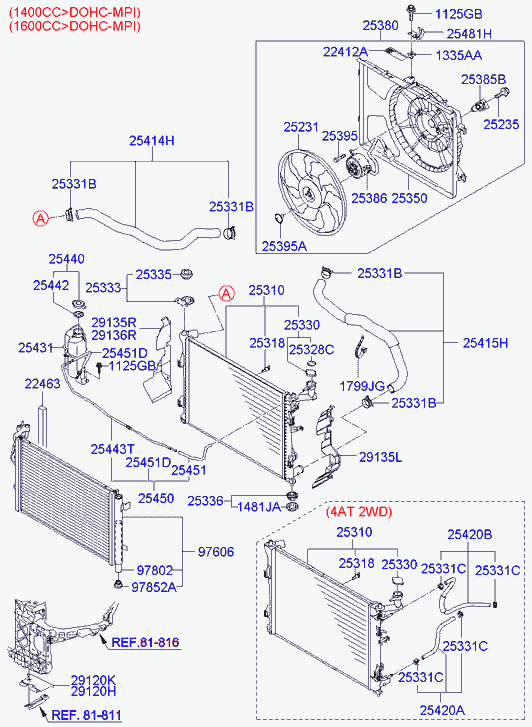 KIA 253301H100 - Sulgurkate, jahutusvedeliku mahuti onlydrive.pro