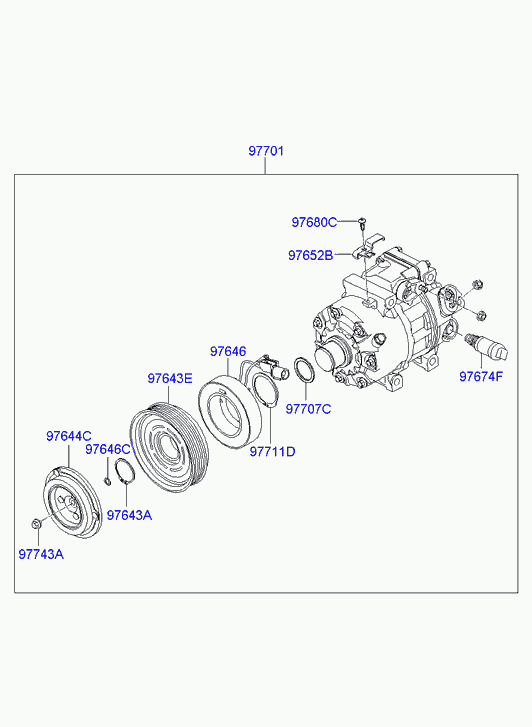 Hyundai 97701-2H240 - Kompressor,kliimaseade onlydrive.pro