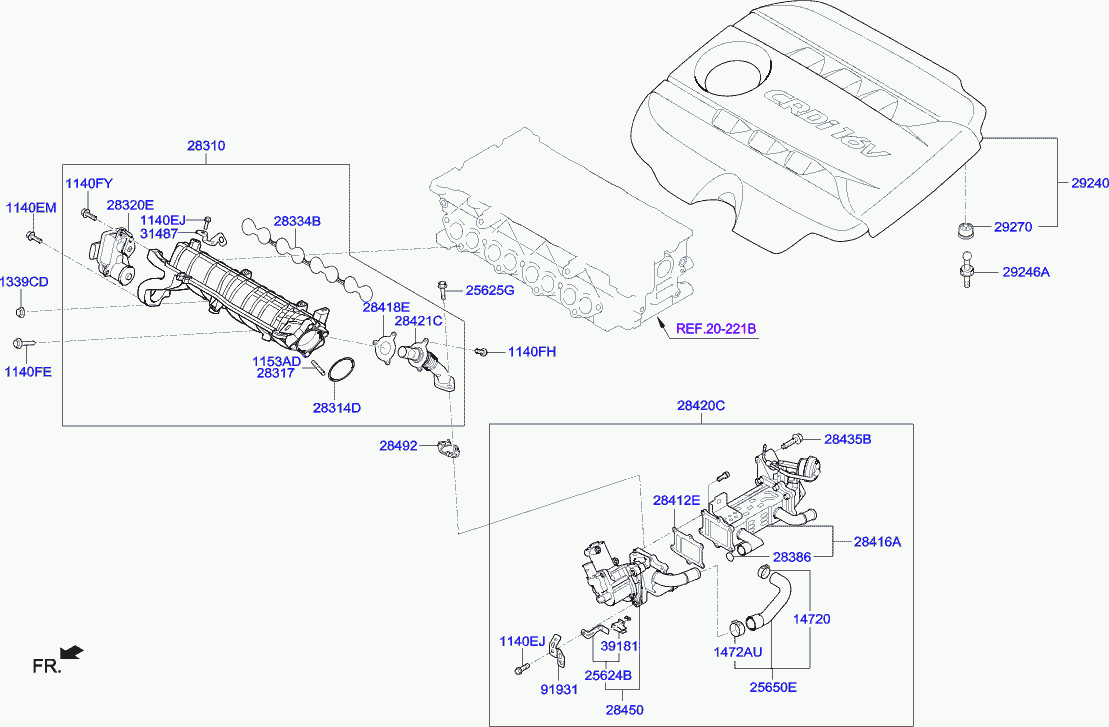 Hyundai 1140308186K - Bolt, exhaust system onlydrive.pro