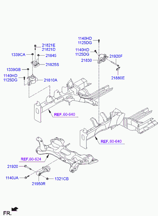 Hyundai 219503Z150 - Holder, engine mounting onlydrive.pro