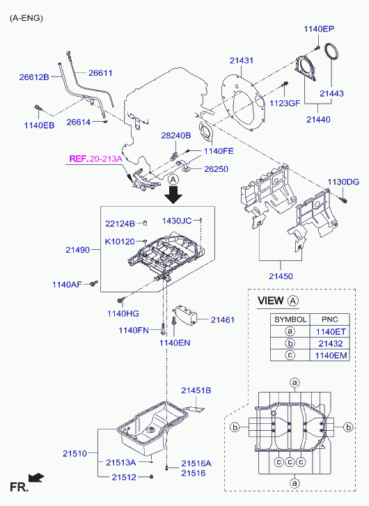 KIA 21443-4A001 - Shaft Seal, crankshaft onlydrive.pro