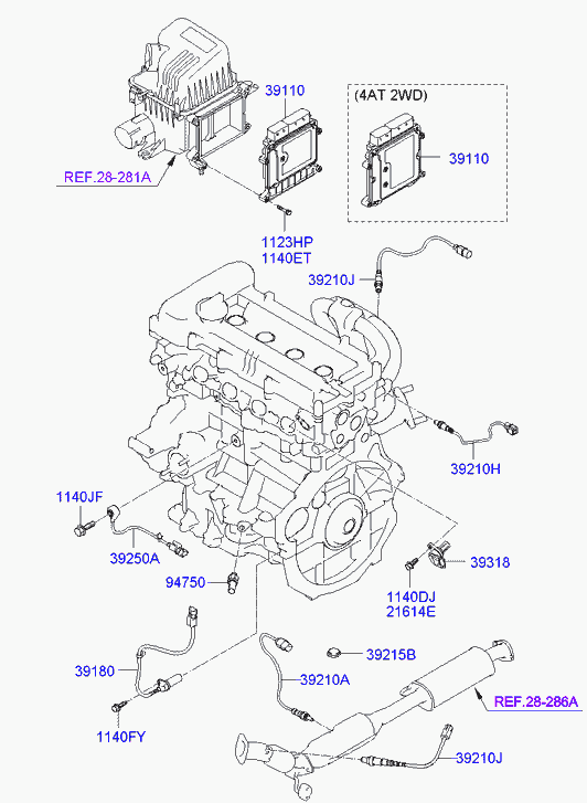 KIA 392102B000 - Oxygen, Lambda Sensor onlydrive.pro