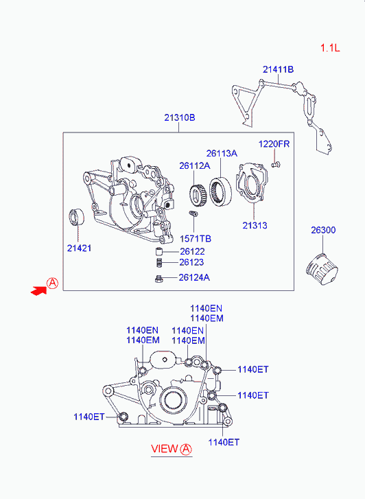 KIA 2142122001 - Front case: 1 pcs. onlydrive.pro