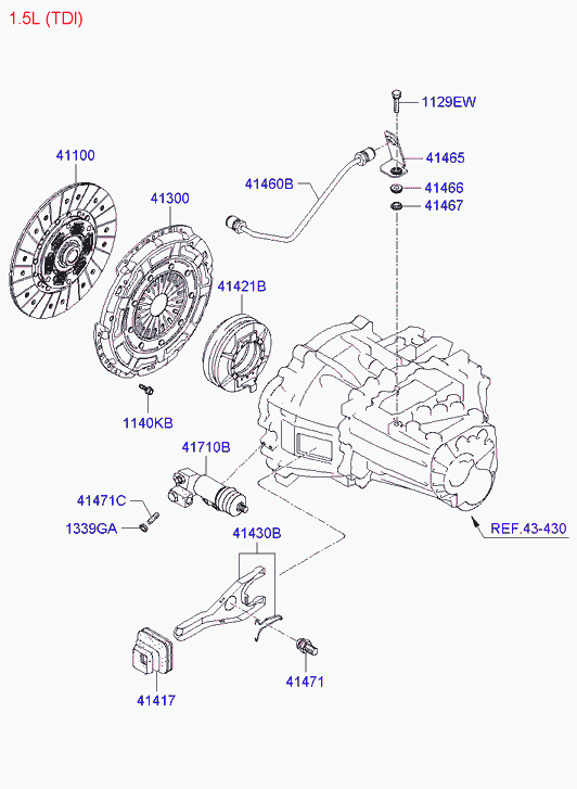 KIA 41710-22660 - Työsylinteri, kytkin onlydrive.pro