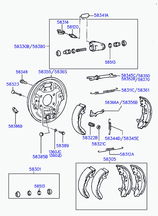 KIA 58305 02A00 - Brake Shoe Set onlydrive.pro