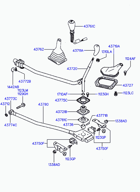 Hyundai 43750-02010 - Holder, manual transmission mounting onlydrive.pro