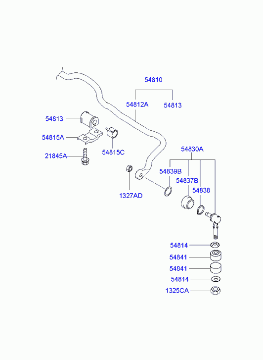 KIA 54830-38110 - Rod / Strut, stabiliser onlydrive.pro