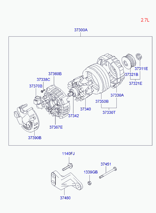 Hyundai 37300-38310 - Alternator onlydrive.pro