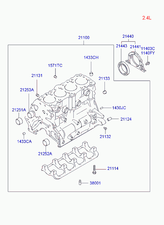 KIA 21443-38010 - Võlli rõngastihend, Väntvõll onlydrive.pro