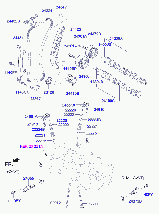 Hyundai 24433-03001 - Timing Chain Kit onlydrive.pro