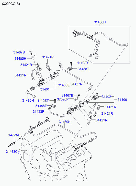 Hyundai 31460 3A500 - Hose, fuel overflow onlydrive.pro