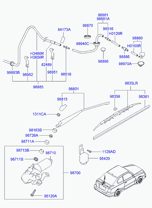 Hyundai 9836022020 - Щетка стеклоочистителя onlydrive.pro